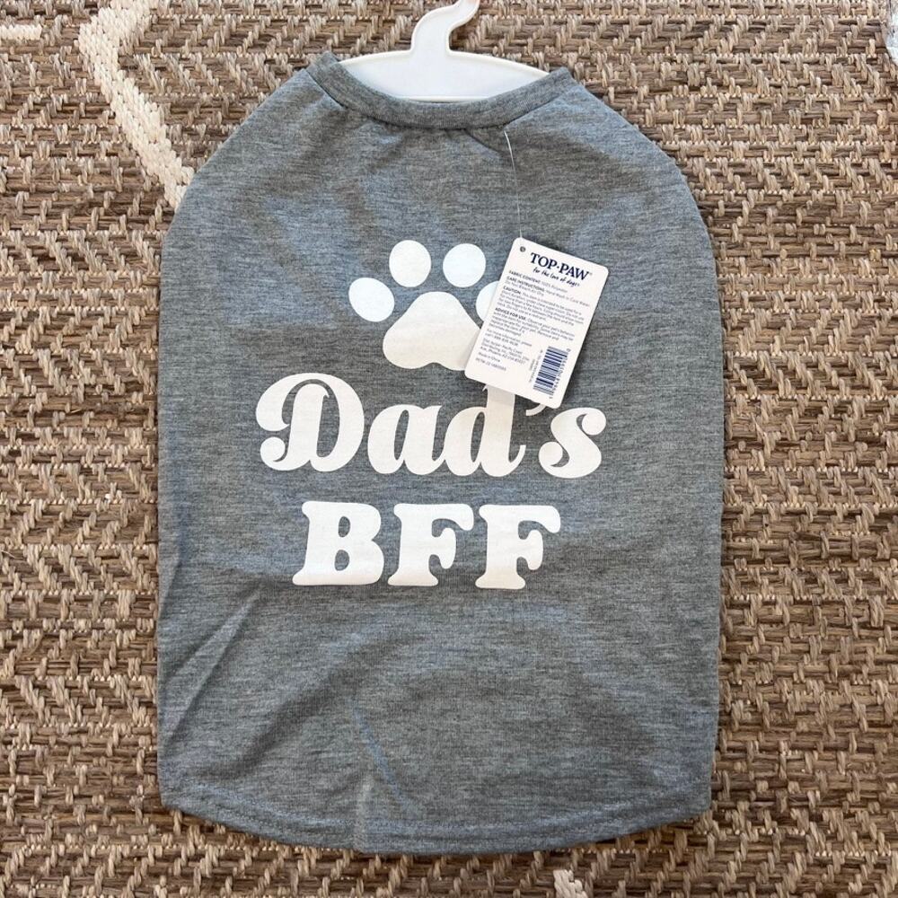 Top Paw "Dad's BFF" Shirt Sz M